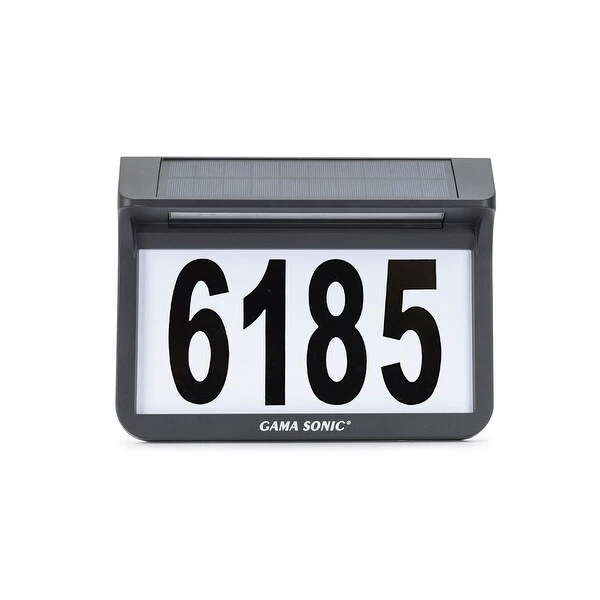 Solar Address Wall Plaque Light - Black - N/A