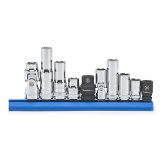 GEARWRENCH 14 in. and 38 in. Drive 6-Point 10 mm Socket Set (10-Piece) 80319