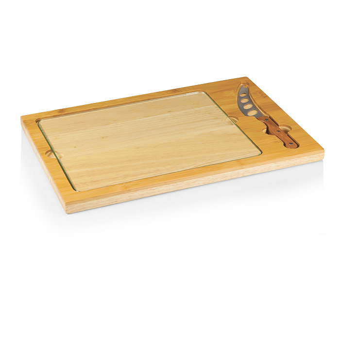 Picnic Time Toscanaandreg; by Icon Glass Top Cutting Board and Knife Set