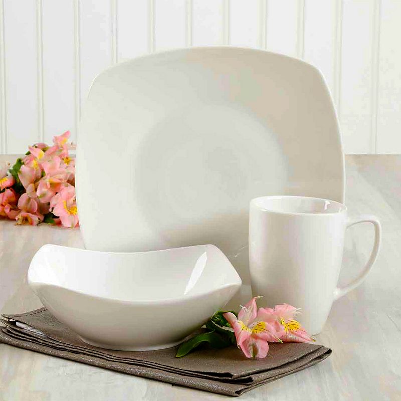 Gibson Home Zen Buffetware Square 12 Piece Dinnerware Set