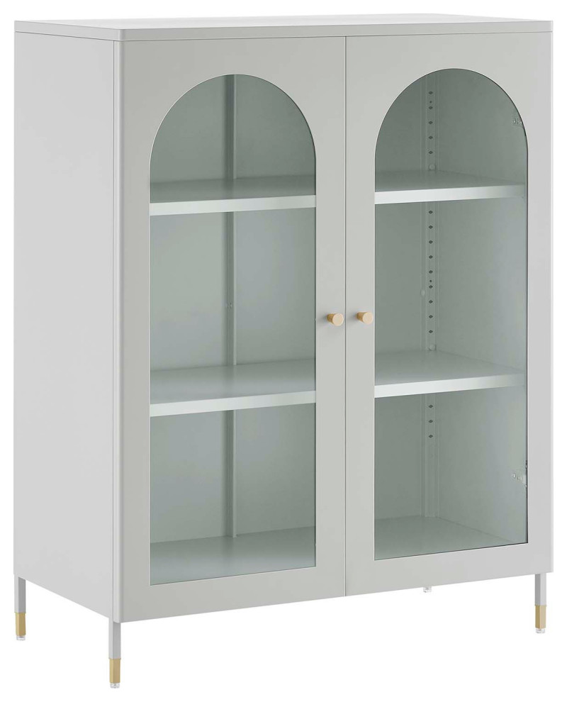 Archway Accent Cabinet   Light Gray   Contemporary   Accent Chests And Cabinets   by VirVentures  Houzz