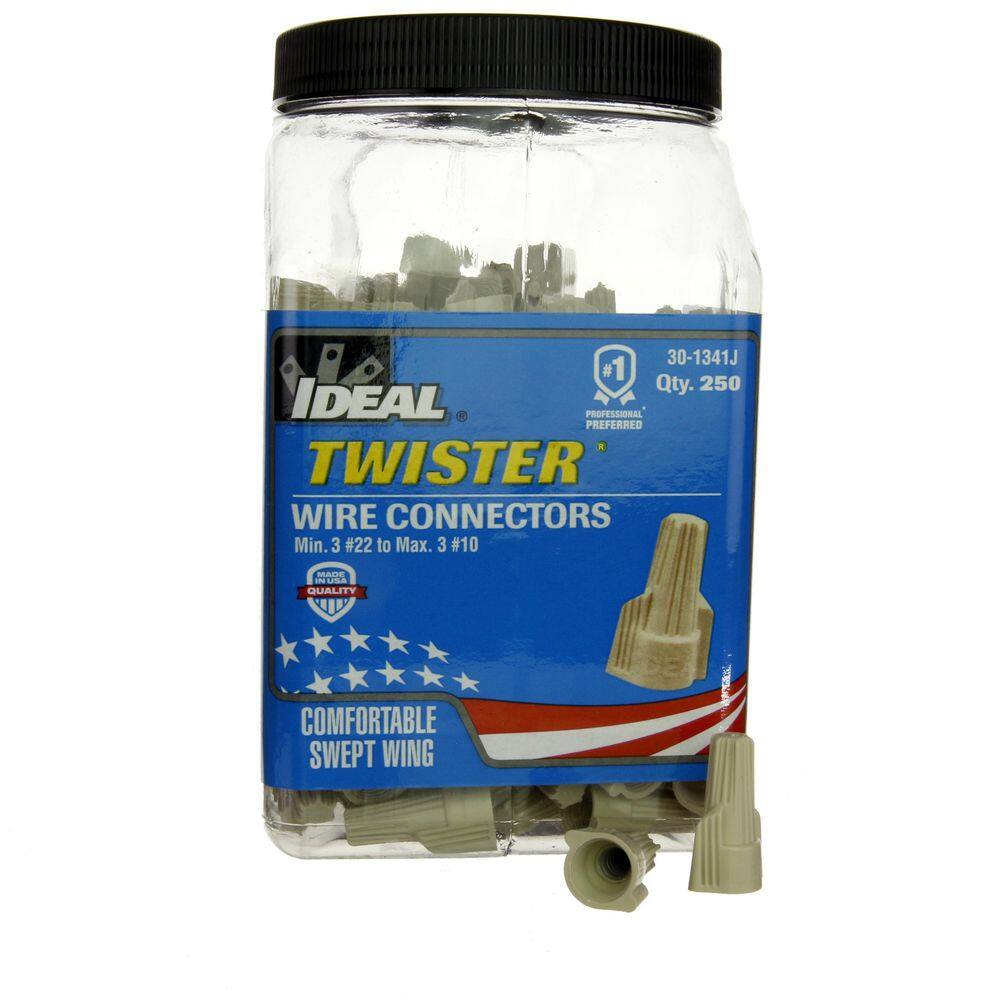 IDEAL 341 Tan Twister Wire Connector (250-Pack) 30-1341J