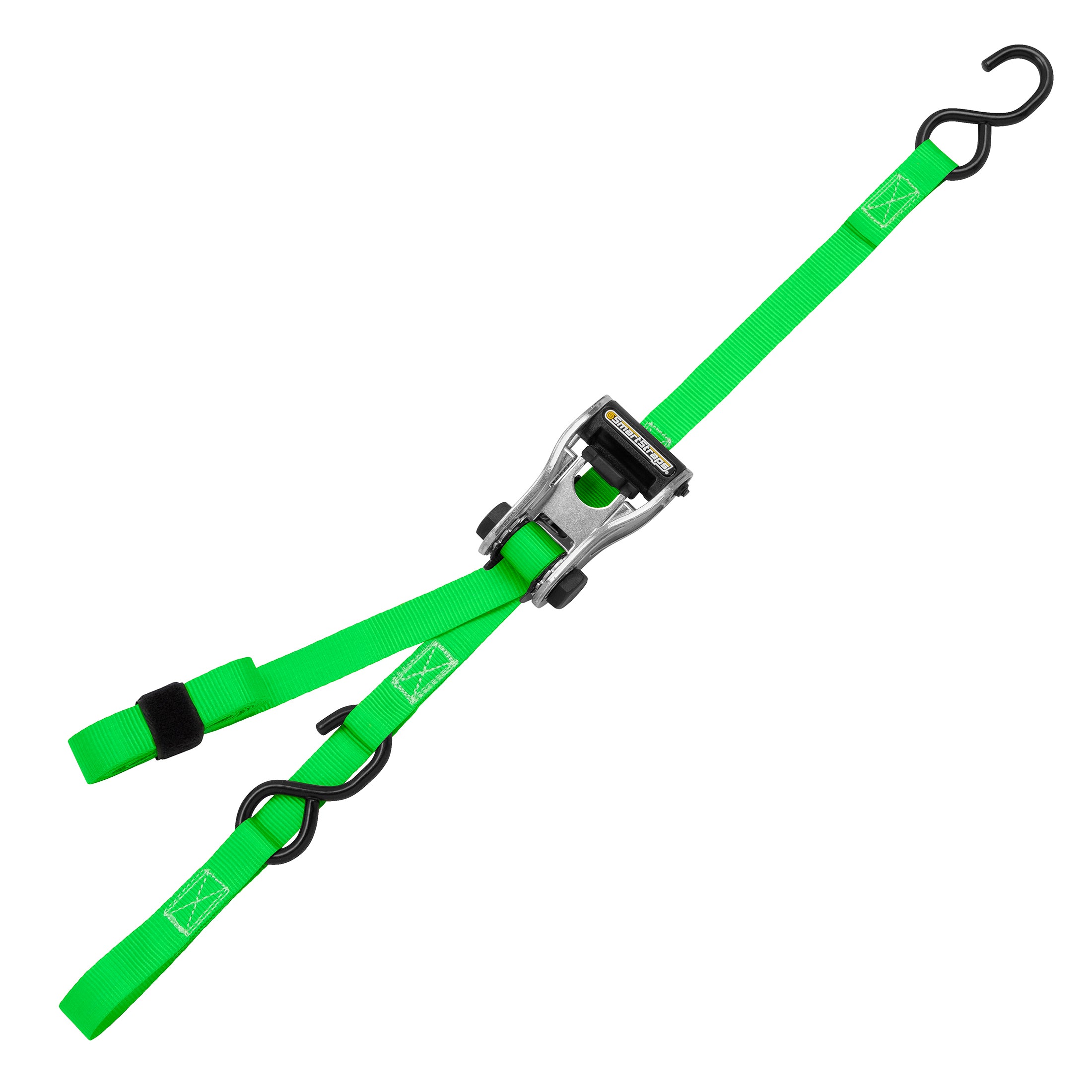 SmartStraps 12' 1500 lb RatchetX Ratchet Tie Down， Green， 2 Pack