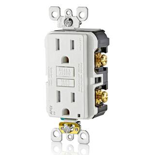 Leviton 15 Amp Tamper Resistant AFCI Outlet White R32-AFTR1-0KW