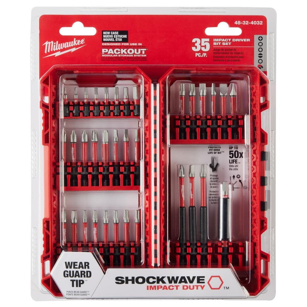 Milwaukee SHOCKWAVE Impact Duty Driver Bit Set 35pc 48-32-4032 from Milwaukee