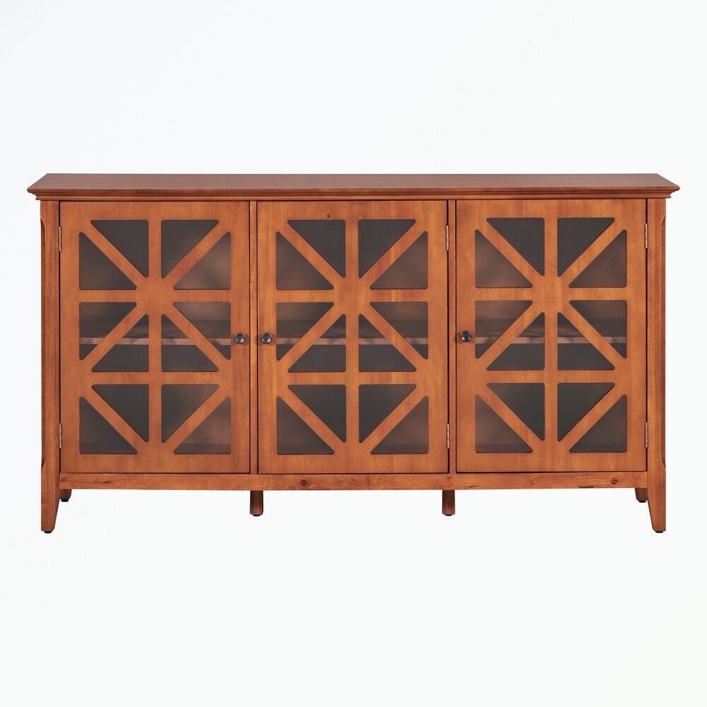 Accent Cabinet With 3 Doors and Adjustable Shelves