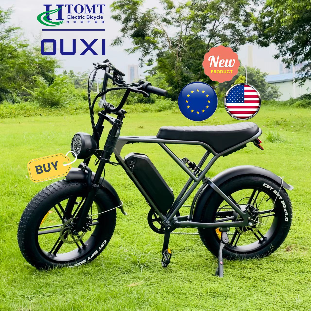 OUXI H9 full suspension ebike Ouxi V8 manufacturer all terrain ebike fat tire e bikes full suspension fatbike 750w