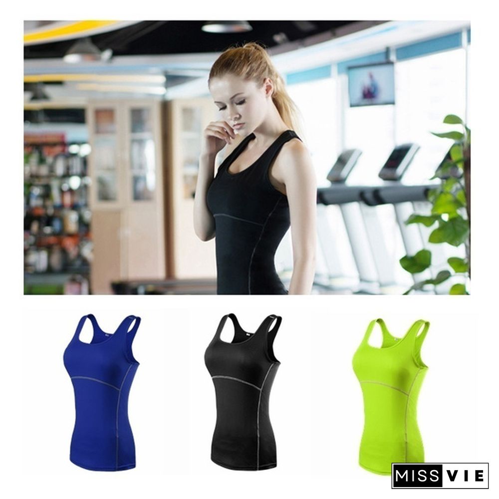 Fashion Ladies Sport Gym Clothes Fitness Yoga Tank Shirt Workout Tank Top T-shirt