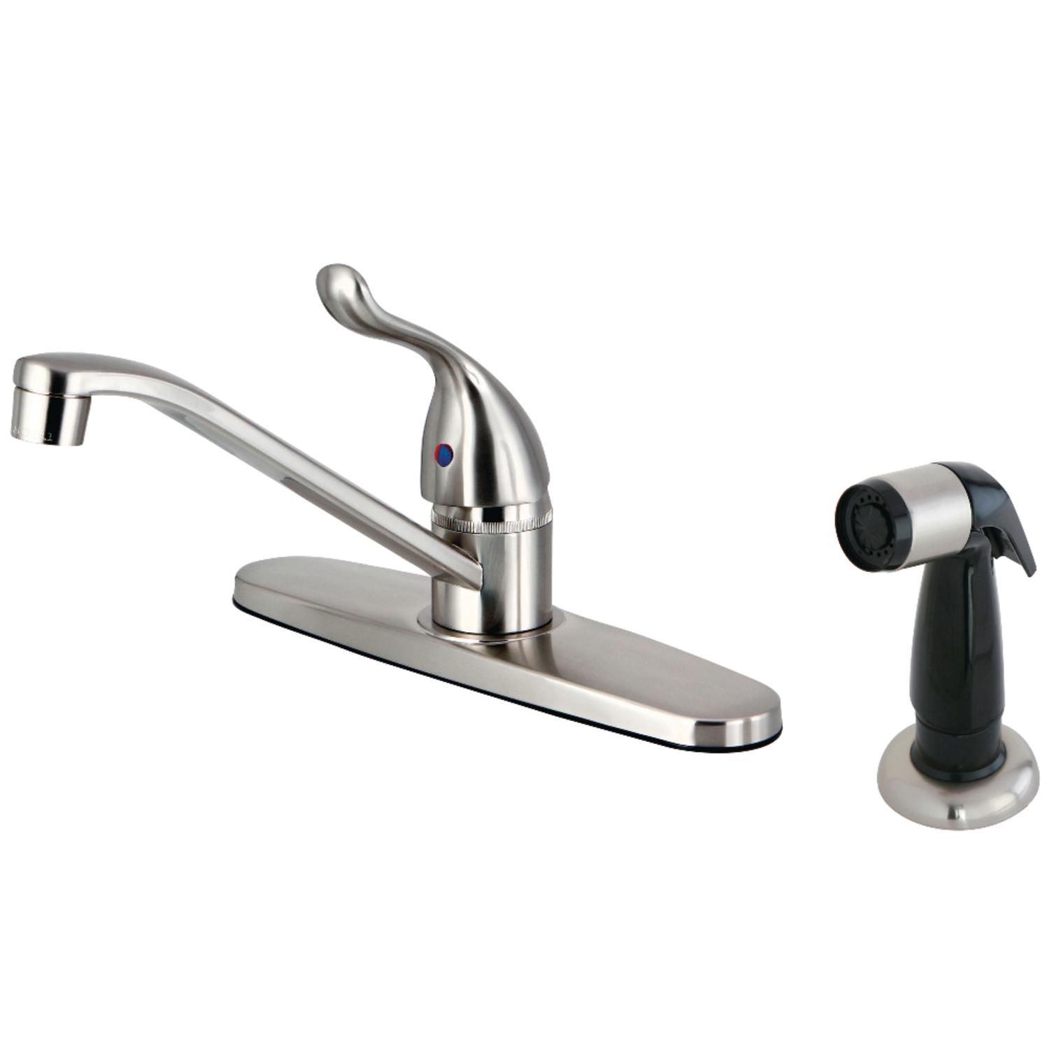 Kingston Brass FB5578YL Single-Handle Centerset Kitchen Faucet， Brushed Nickel