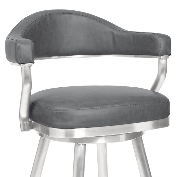 Justin Counter or Bar Stool in Faux Leather and Metal