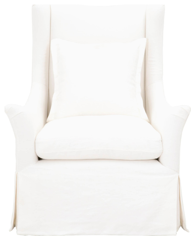 Otto Slipcover Swivel Club Chair   Transitional   Armchairs And Accent Chairs   by HedgeApple  Houzz