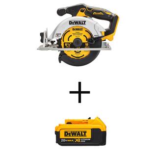 DW 20V MAX Cordless Brushless 6-12 in. Circular Saw and 20V MAX XR Premium Lithium-Ion 4.0Ah Battery DCS565BW204