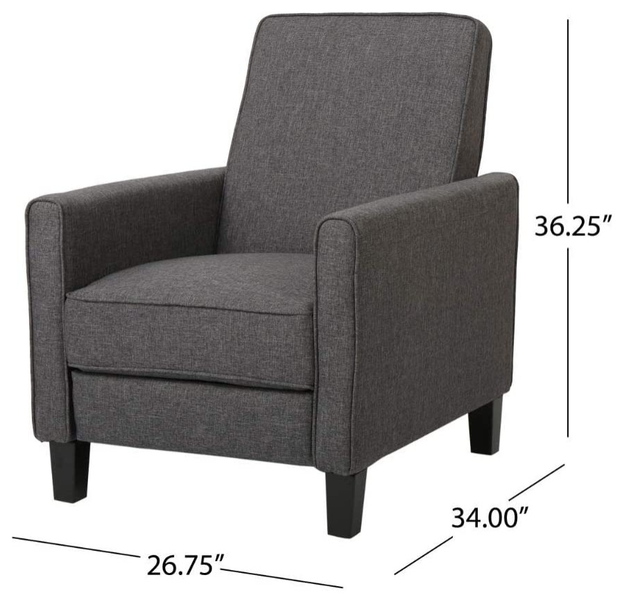 Contemporary Recliner  Polyester Upholstered Seat With Piping Details   Transitional   Recliner Chairs   by Decorn  Houzz