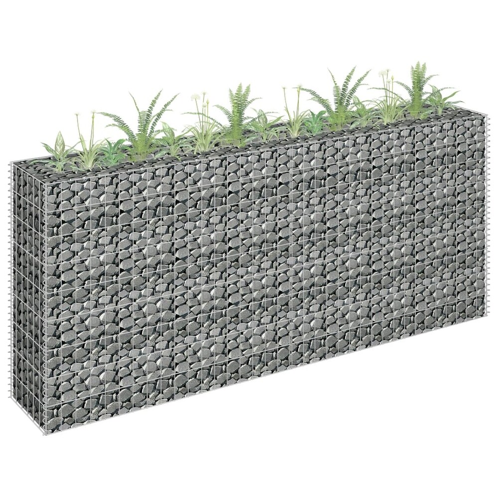 vidaXL Gabion Raised Bed Galvanized Steel 70.9\