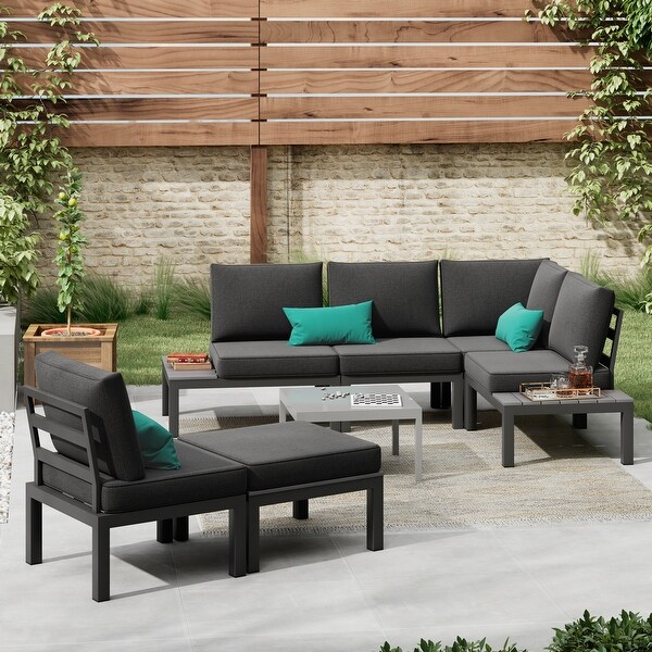 Corvus Fox Bay Aluminum Outdoor 6piece Sectional Sofa Set