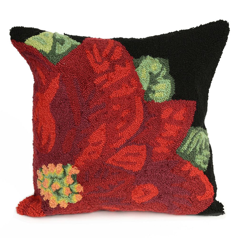 Liora Manne Frontporch Poinsettia Indoor Outdoor Throw Pillow