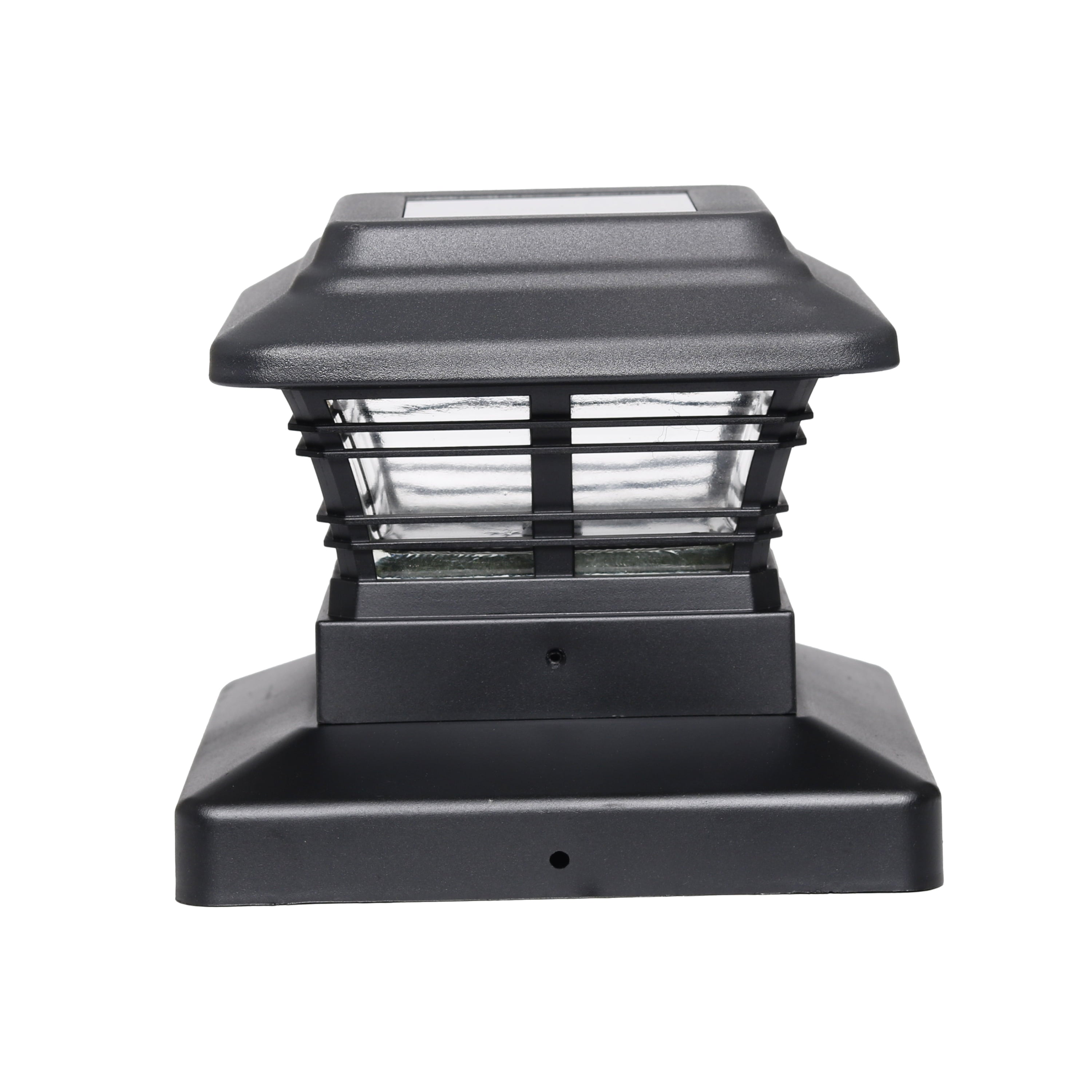 Better Homes Gardens Solar Landscape Post Cap LED Light for 4 x 4, Black Finish (4-Pack)