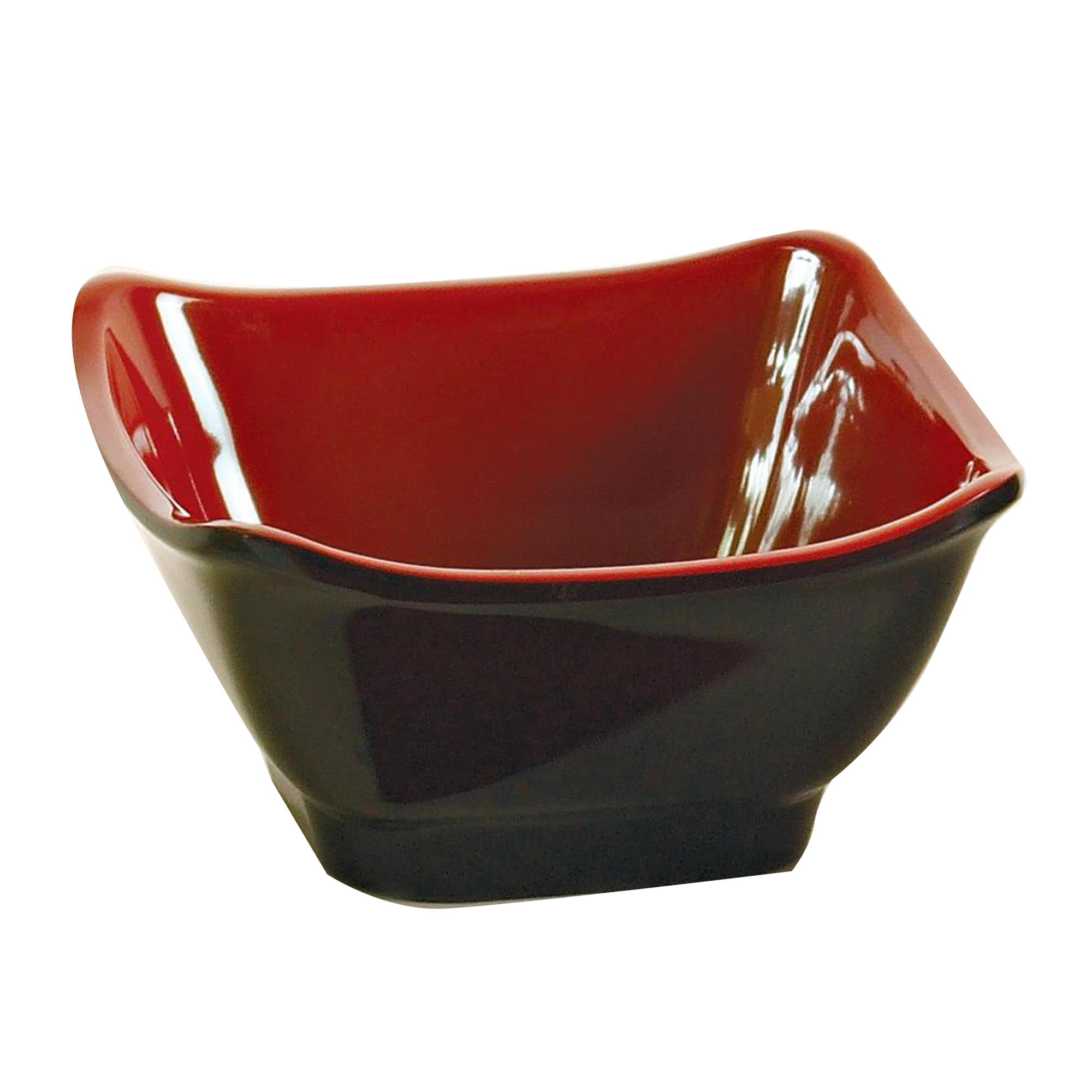 Black and Red， Square Bowl， 10 Oz.， 4 3/4