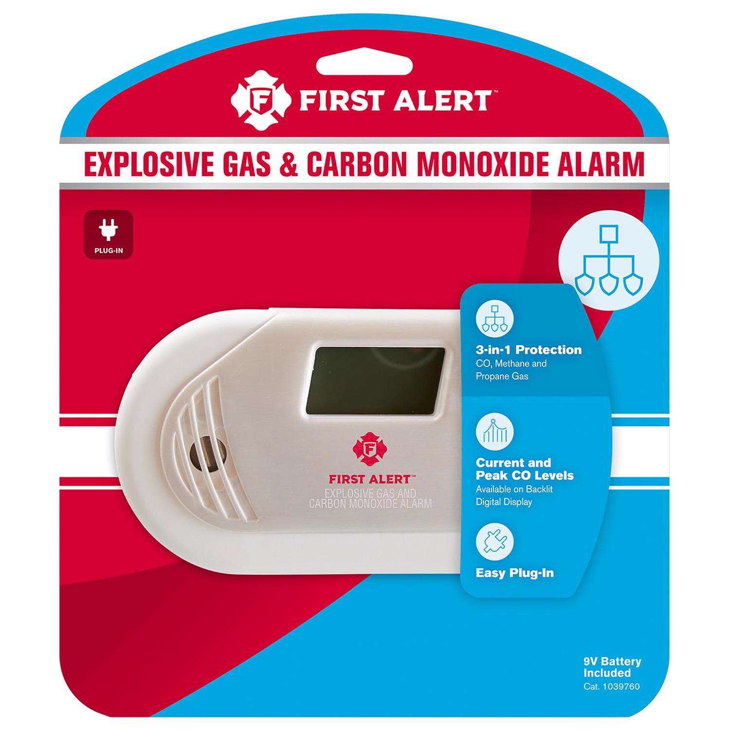 First Alert Plug-in Electrochemical Explosive Gas and Carbon Monoxide Detector