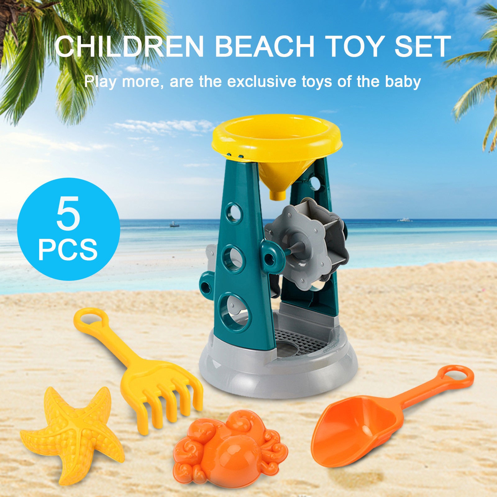 Fridja Beach Toy Set Beach Sand Toy Playset For Children Sandbox Toys For Boys Girls