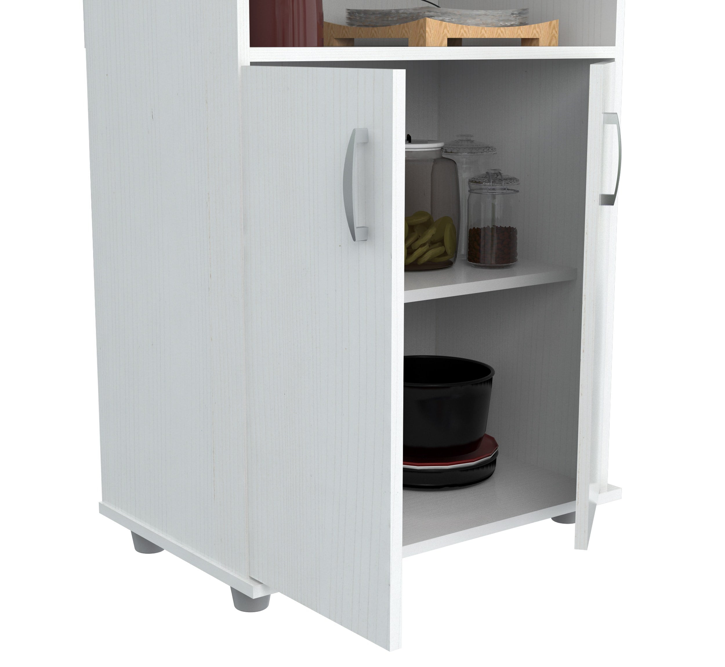 Inval Modern 3-Shelf Microwave Cabinet 24