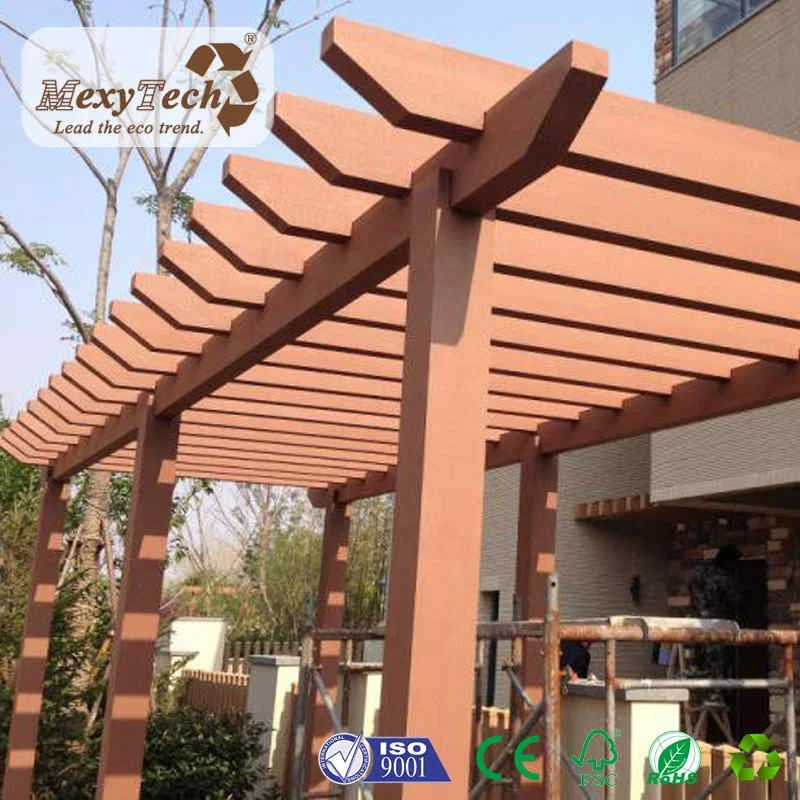 outdoor wpc pergola materials  pergola beams  columns  blades  posts  manufacturer direct supply