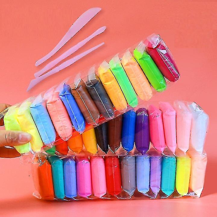 36 Color Light Soft Clay Diy Toys Children Educational Plasticine Colorful Light Clay Toys