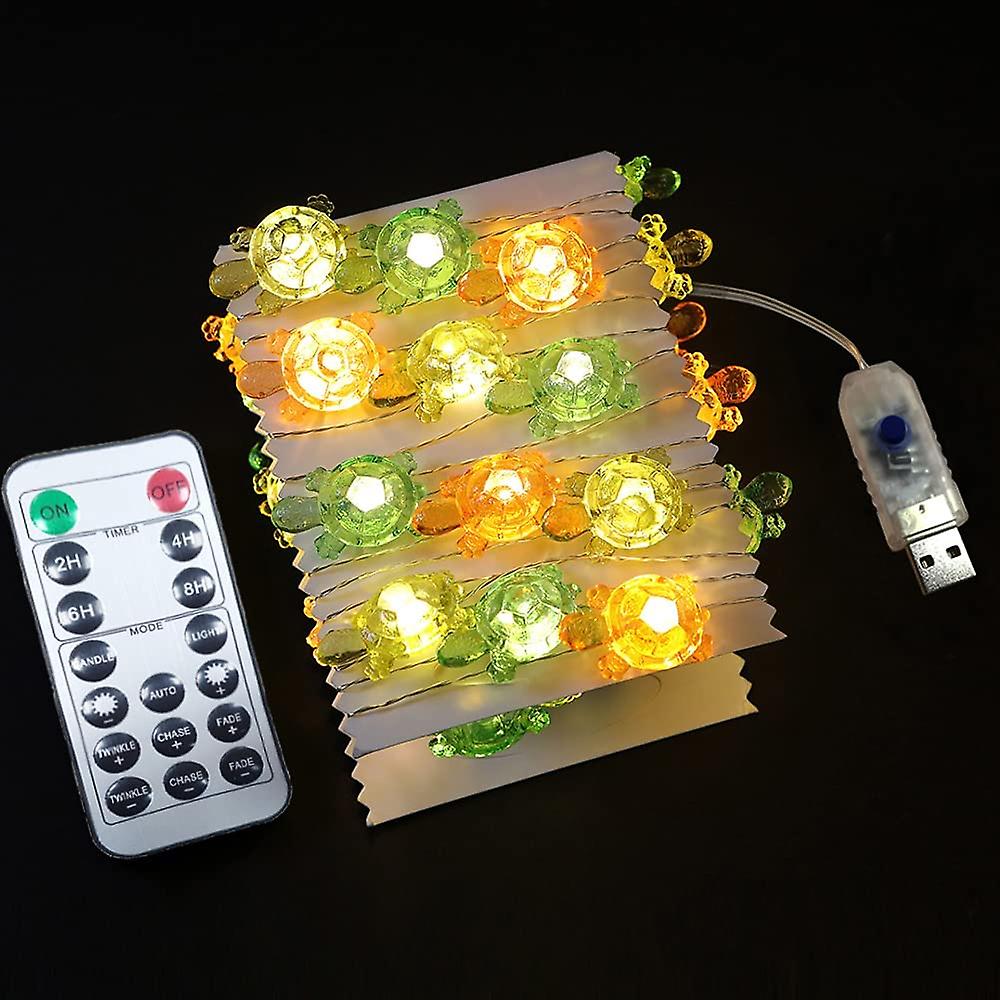 Multicolor Small Turtle Usb Plugin String Lights 1.2