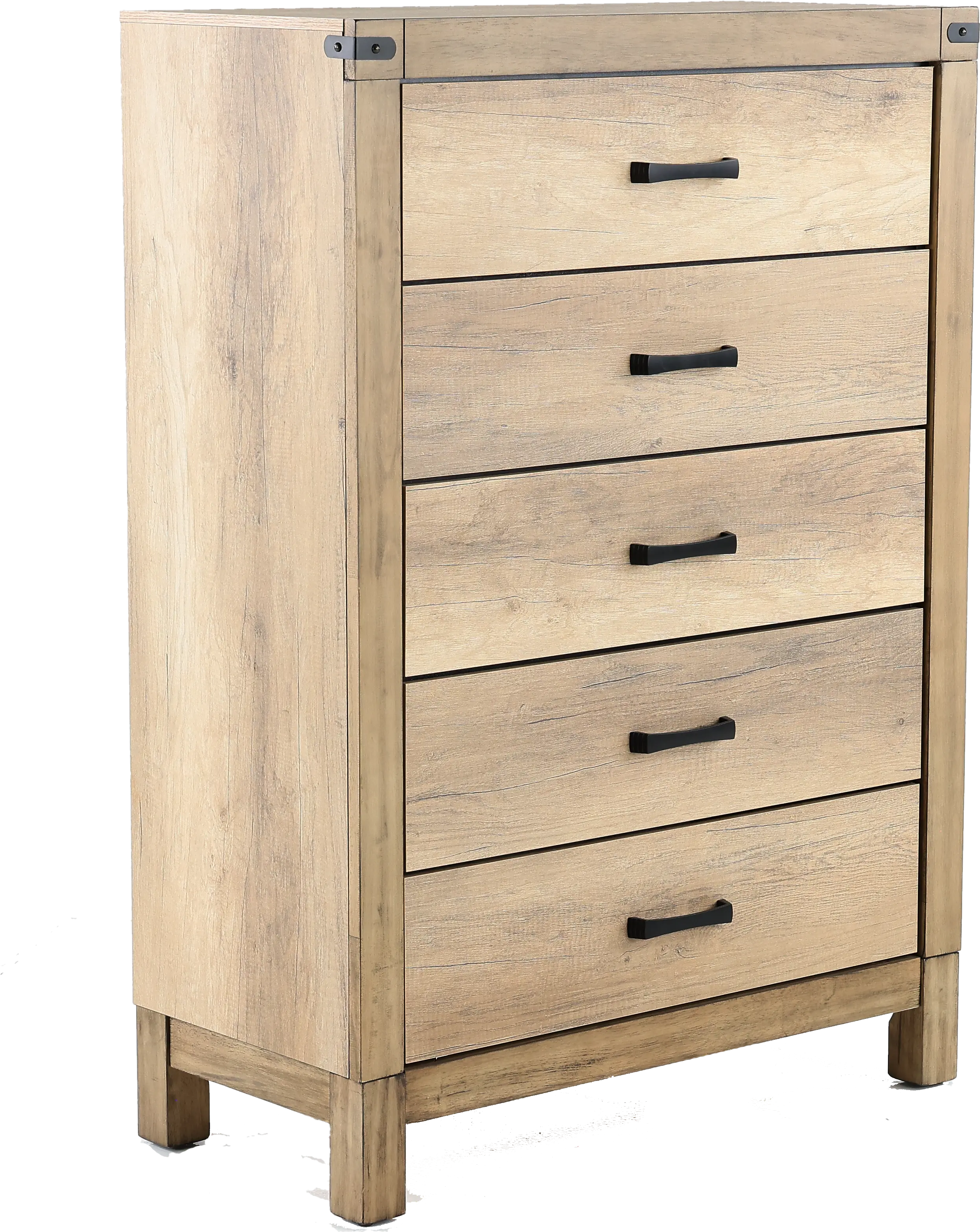 Matteo Rustic Contemporary Antiqued White Chest of Drawers