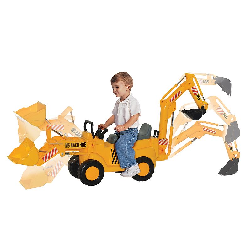 Skyteam Technology M5 Construction Front End Loader and Backhoe Action Ride-on