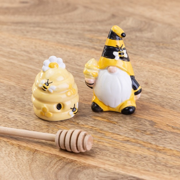 Transpac Dolomite 4 In Multicolor Spring Bee Gnome Salt And Pepper Shaker Set Of 2