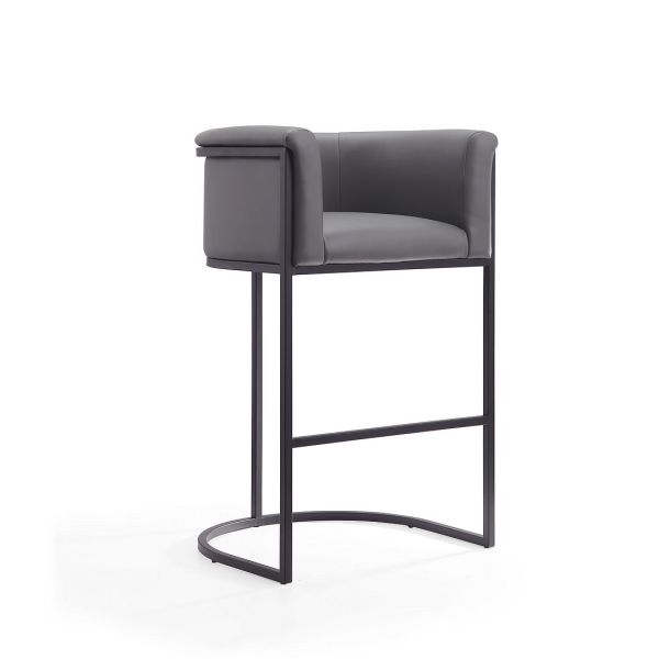 Cosmopolitan Barstool in Grey and Black (Set of 2)