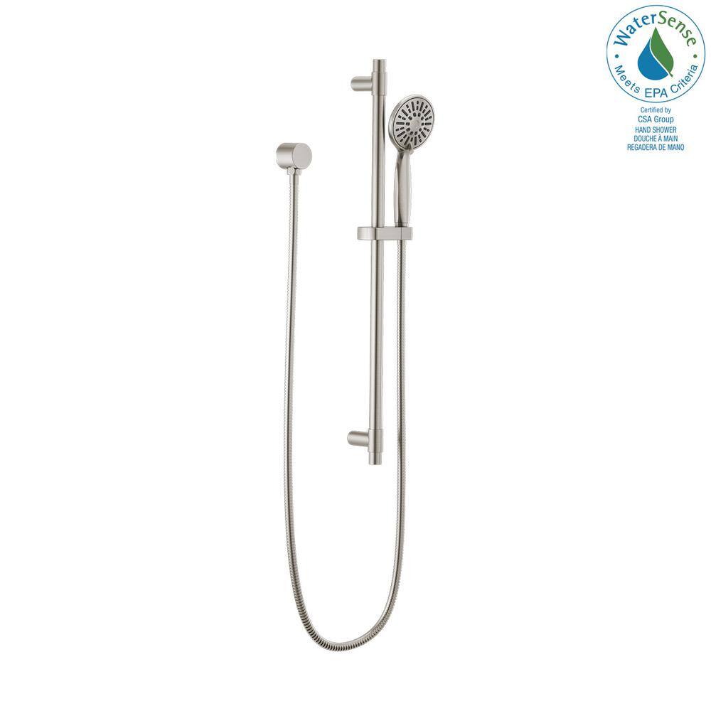 Delta 4-Spray Patterns 1.75 GPM 3.88 in. Wall Mount Handheld Shower Head in Stainless 51361-SS