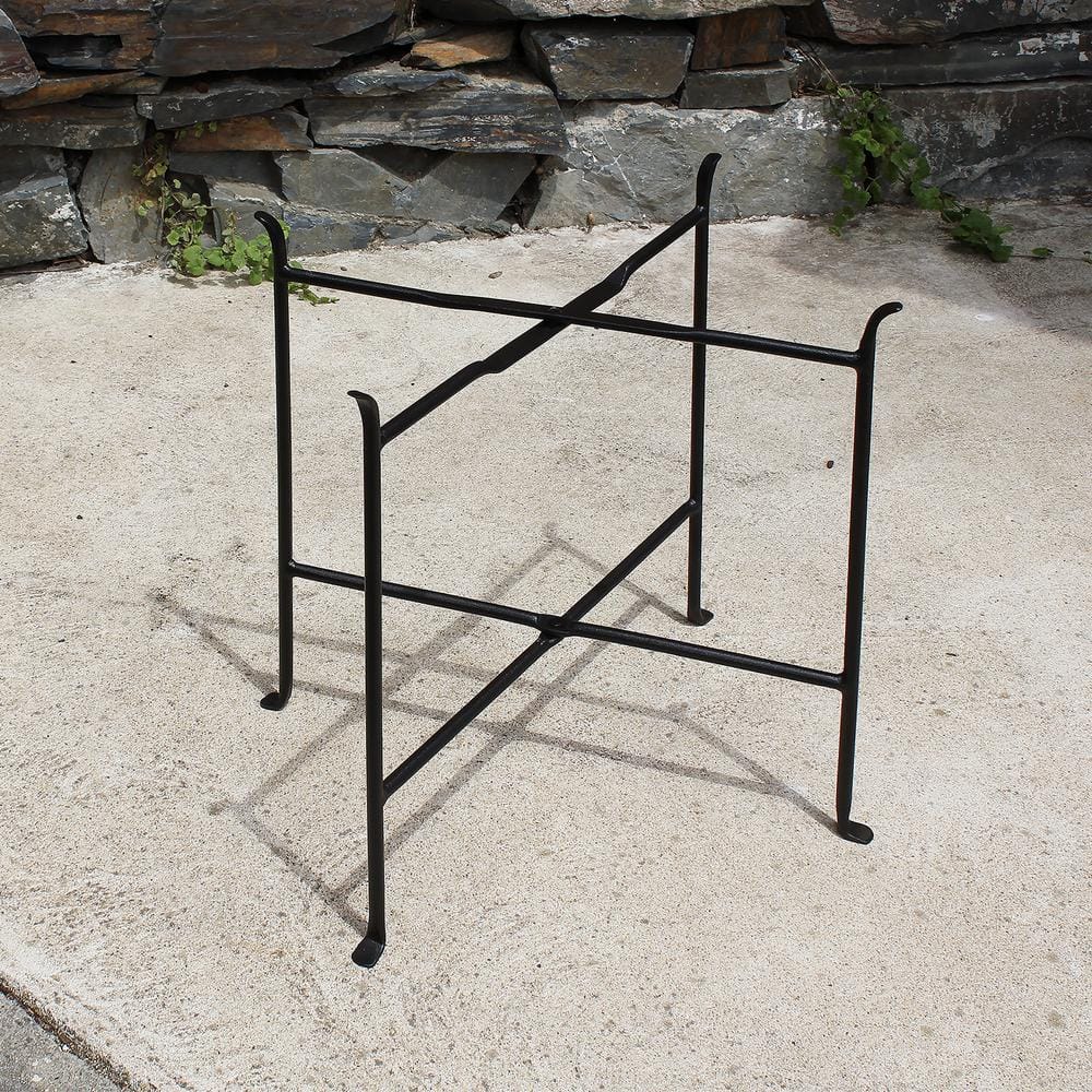 Achla Designs 19.5 in. Tall Black Powder Coat Iron Indoor/Outdoor Short Folding Floor Stand CWI-04