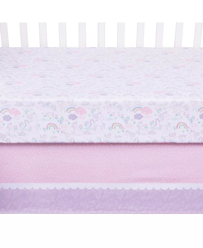 Trend Lab Sammy and Lou Sweet Unicorn 4 Piece Crib Bedding Set