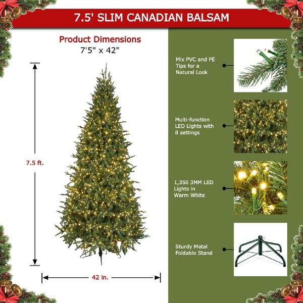 Forever Tree 7.5' Slim Canadian Balsam Fir (8 Functions)