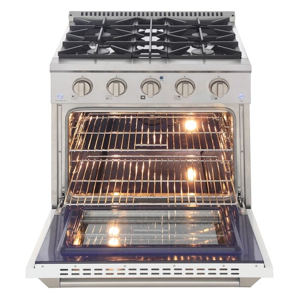 30 in. 4.2 cu. ft. Dual Fuel Range for Natural Gas with Sealed Burners and Convection Oven with Optional Color Door