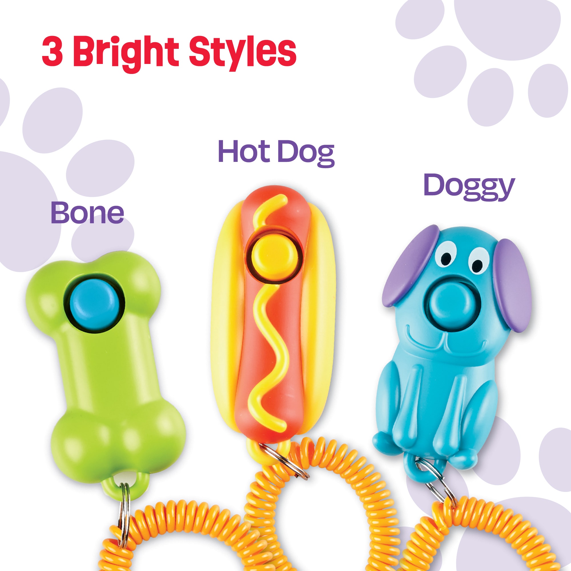 Brightkins Smarty Pooch Training Clicker Hot Dog