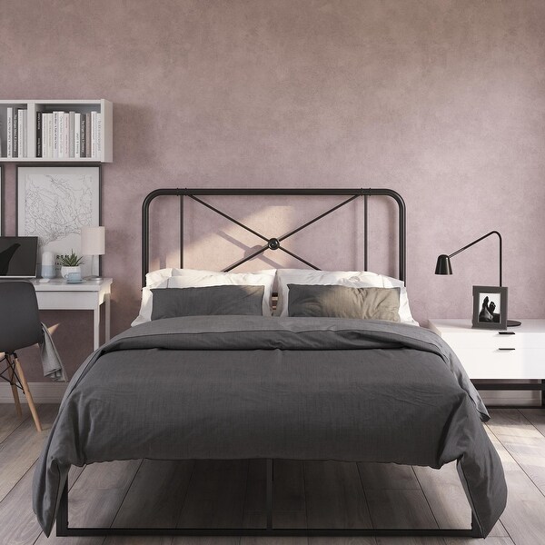 RealRooms Allysa Metal Headboard， Mounting Hardware Included， Steel Construction - - 37849861