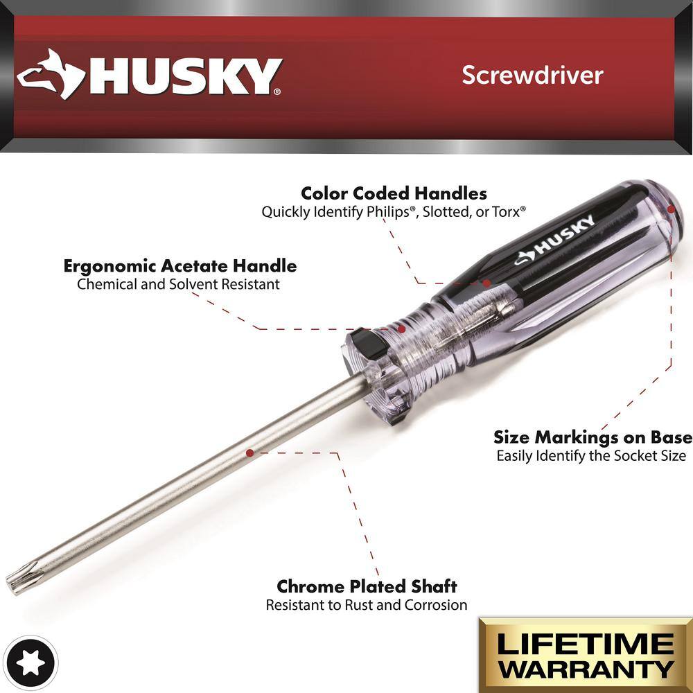 Husky Torx Screwdriver Set (5-Piece) H5PCTORXSDS