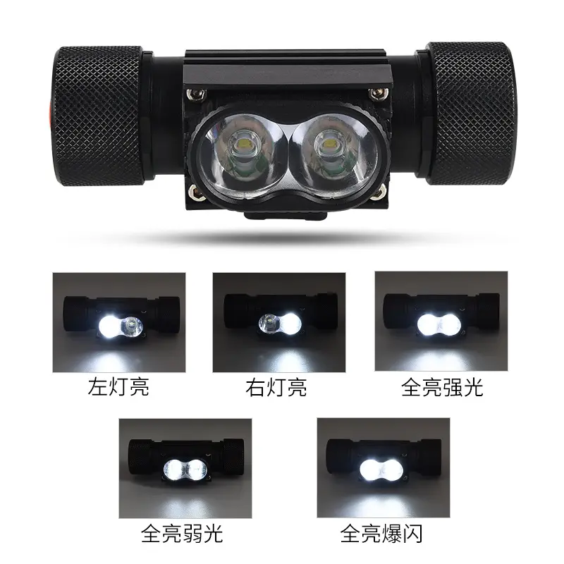 New arrival  Bicycle Light Multifunctional LED Headlamp Outdoor Waterproof Camping Lamp for hiking