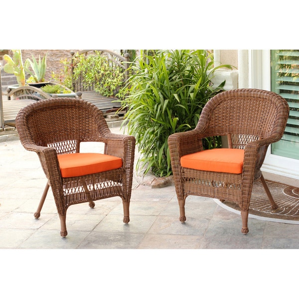 Honey Wicker Chair (Set of 2)