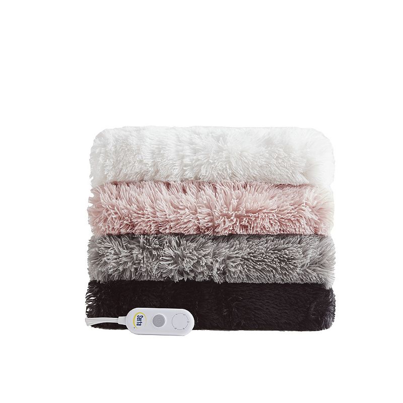 Serta? Leena Shaggy Faux Fur Electric Heated Throw Blanket