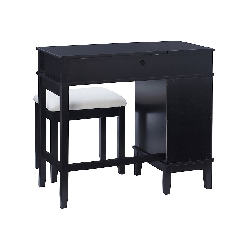 Linon Eva Vanity Table and Stool 2-piece Set