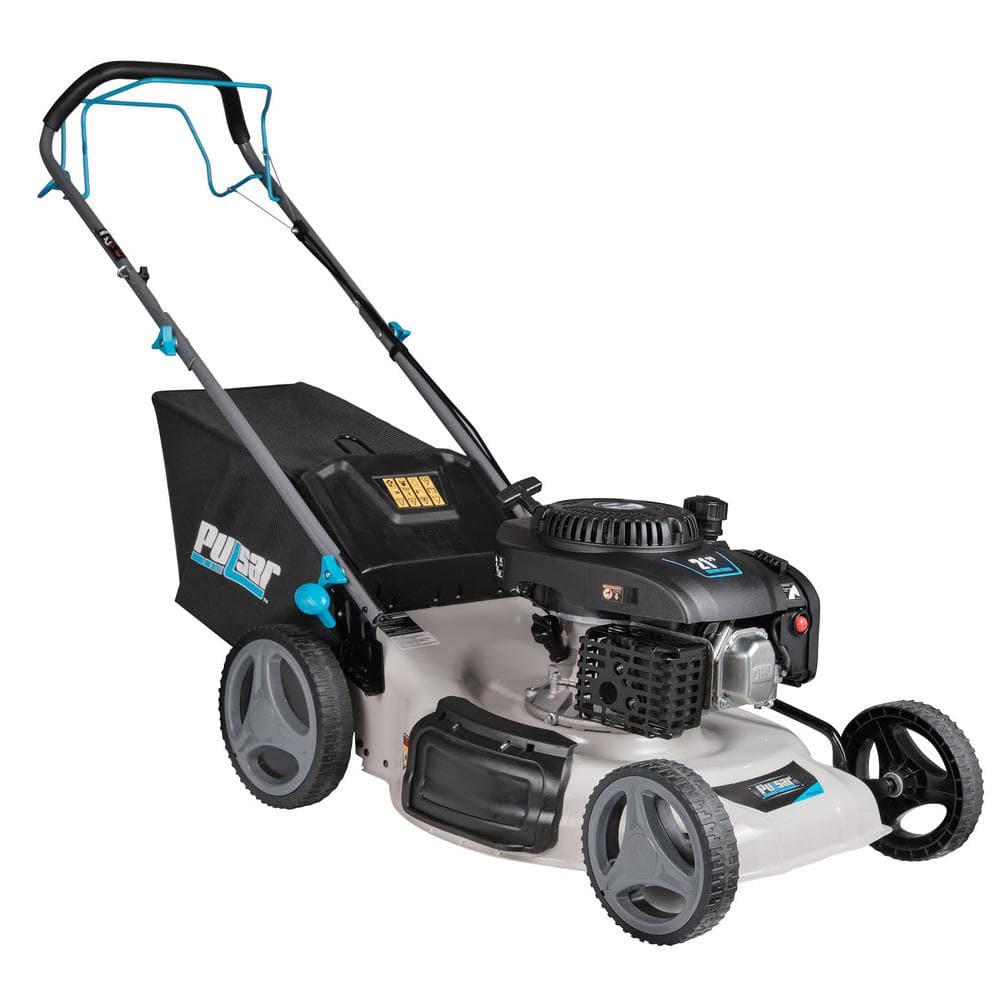 Pulsar 21 in 200 cc Gas Recoil Start Walk Behind Push Mower SelfPropelled 3in1 with 7 Position Height Adjustment