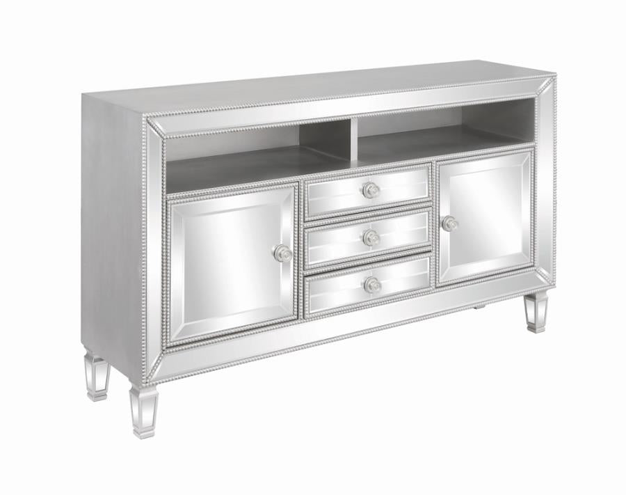 3-Drawer TV Console Metallic Platinum - 722272