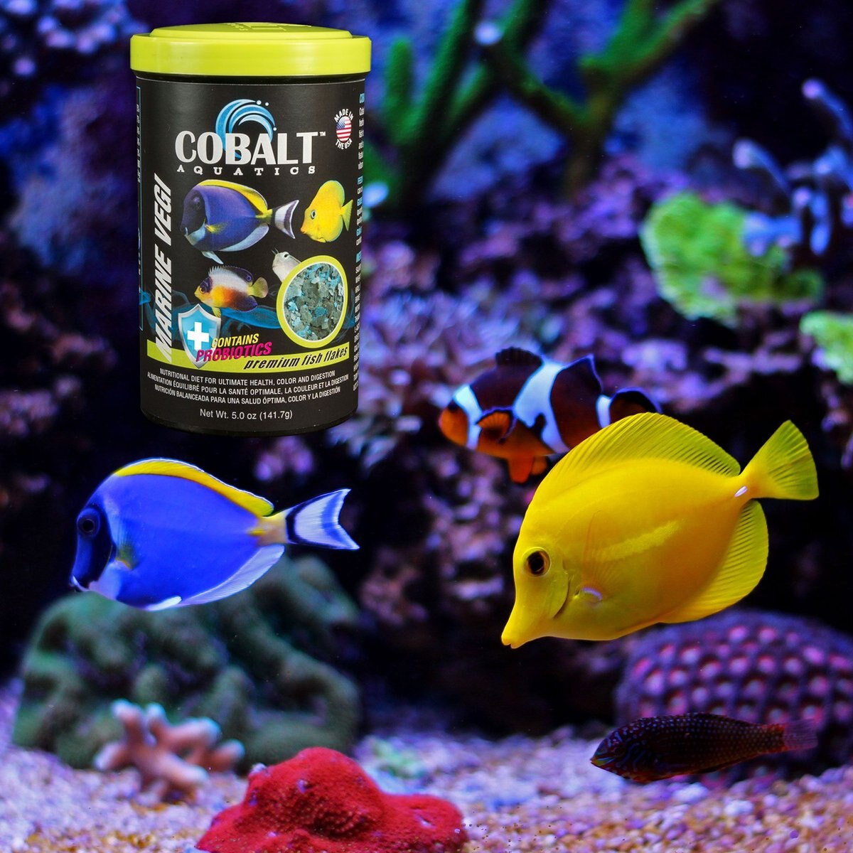 Cobalt Aquatics Marine Vegi Flakes Fish Food