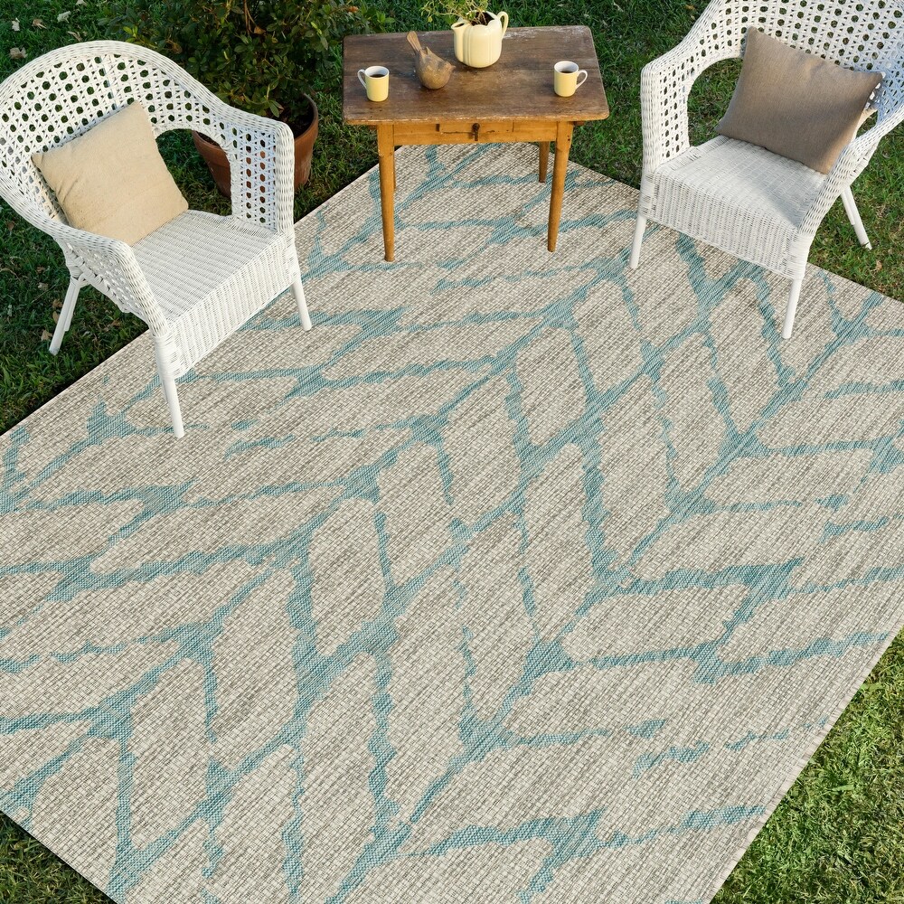 The Curated Nomad Claremont Chevron Pattern Indoor/ Outdoor Area Rug