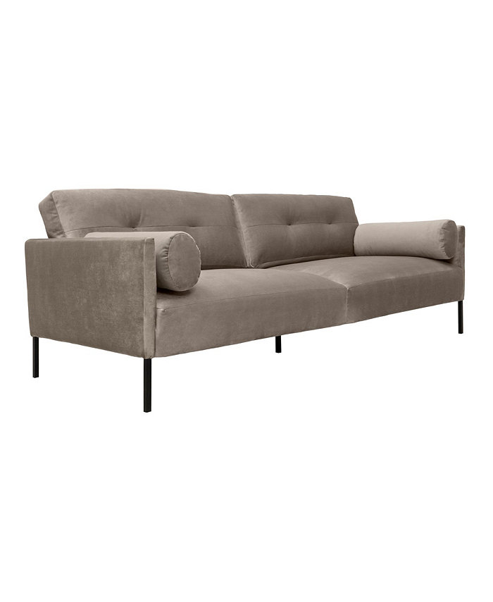 Armen Living Michalina 84 Velvet with Metal Legs Sofa