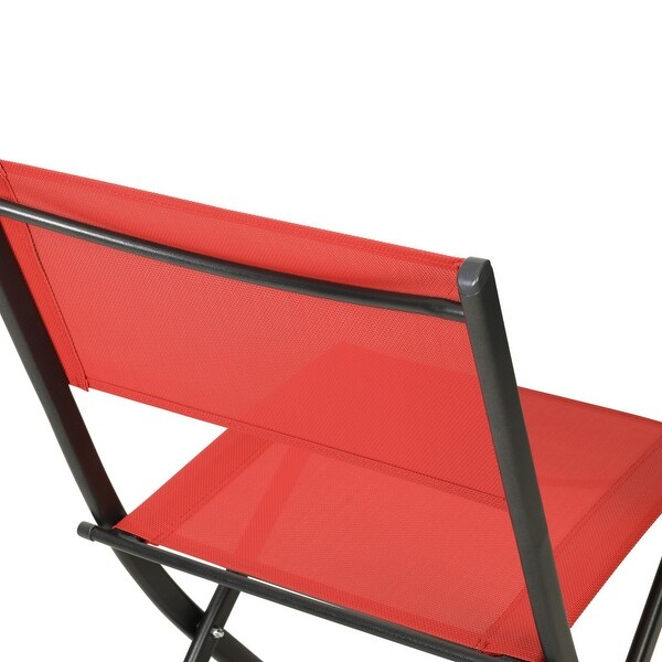 4 Pack Commercial Outdoor Flex Comfort Folding Chair with Metal Frame